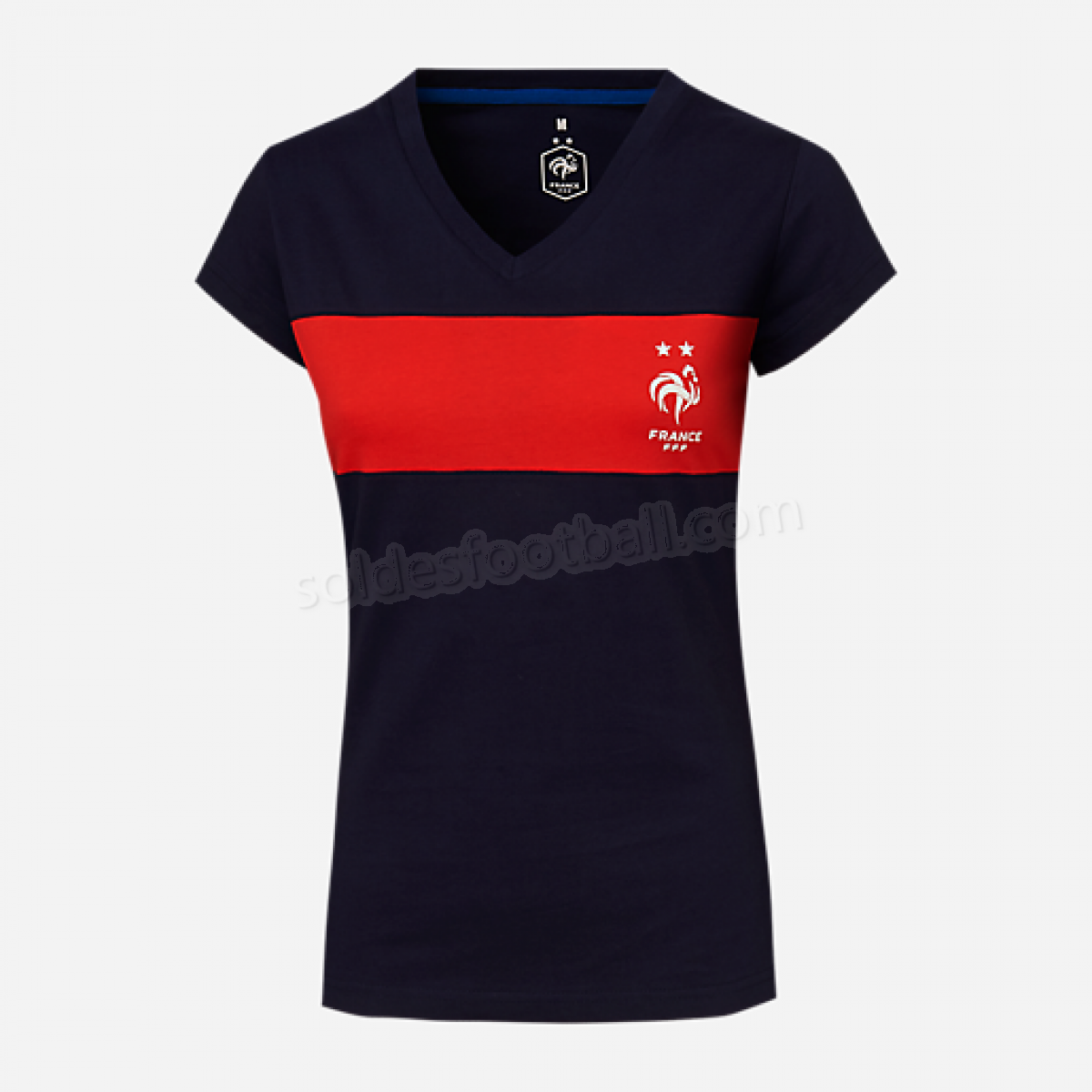 T-shirt manches courtes femme France FFF BLEU-FFF en solde - T-shirt manches courtes femme France FFF BLEU-FFF en solde