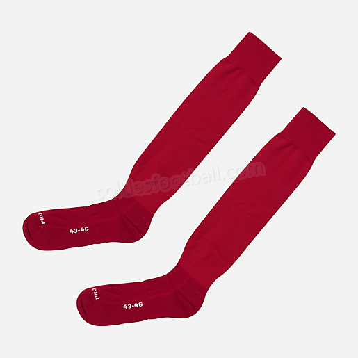 Chaussettes de football adulte Team Socks ROUGE-PRO TOUCH en solde - -0