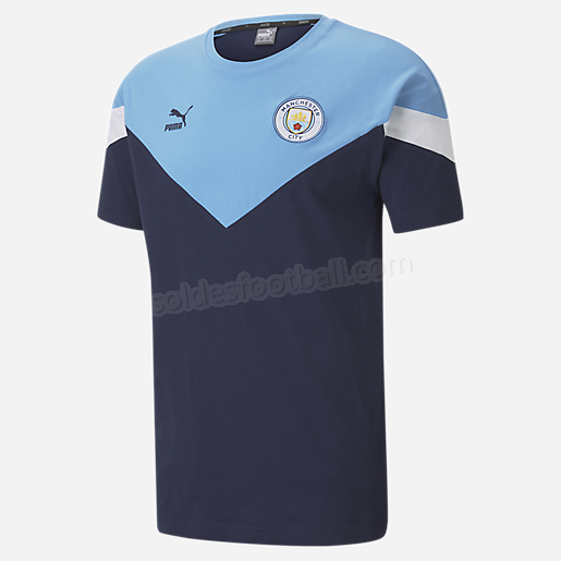 T-shirt manches courtes homme Manchester City Iconic 19/20-PUMA en solde - -1