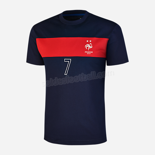 T-shirt homme Stripe Griezmann FFF BLEU-FFF en solde - -0