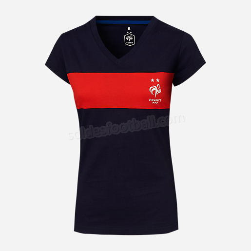 T-shirt manches courtes femme France FFF BLEU-FFF en solde - -0