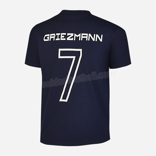 T-shirt manches courtes enfant Stripe Griezmann FFF BLEU-FFF en solde - -0