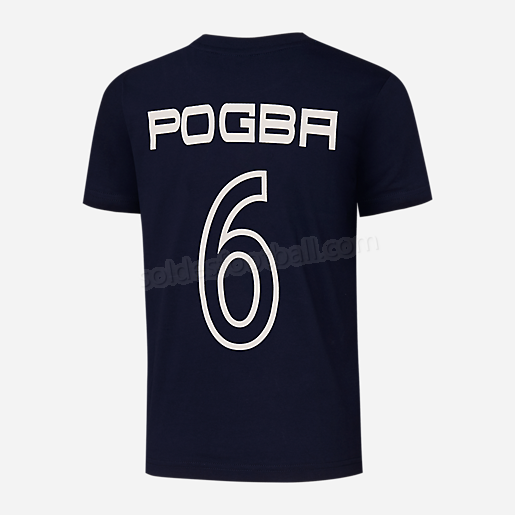 T-shirt manches courtes enfant Stripe Pogba FFF BLEU-FFF en solde - -1