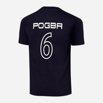 T-shirt manches courtes homme Stripe Pogba FFF BLEU-FFF en solde